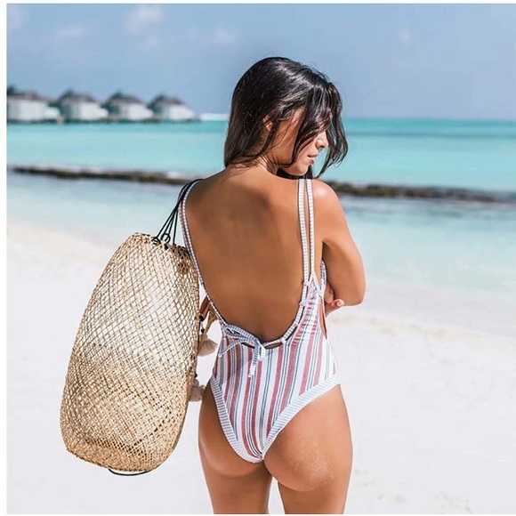 Striped One piece swimsuit - Picture 2 of 6